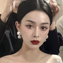 신스엔스 여성 우아한 왕진주 귀걸이