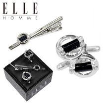 [ELLE HOMME] 엘르옴므 넥타이핀/커프스 세트- 블루골드캡슐