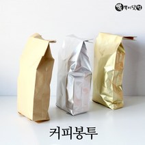 뽁뽁이닷컴 커피봉투(M방형) - 원두 소분 포장 금색 은색 크라프트, 크라프트 커피 4호(14x40-50매)