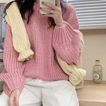 드레스날다 심플드 라운드 루드핏 니트(mknit1385)