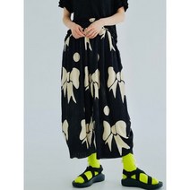 플리츠 팬츠 바지 디자인 블랙 여성 루즈핏 배기
