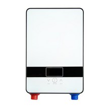 6500W 전기 온수기 220V 탱크리스 인스턴트 보일러 욕실 탱크 없는 샤워 세트 온도 조절기 안전 지능형 자동, 02 White, White