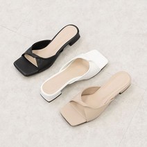 꼬임 스퀘어 뮬 슬리퍼 (3cm) 트윈3