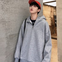 기모안감 무지후드티 후노락 하프집업 IS-ANR02