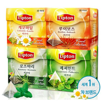 립톤 허브티 4종 - 캐모마일 루이보스 로즈마리 페퍼민트, 1.5g, 160개