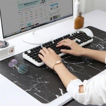 대리석느낌 가죽 노트북 마우스패드 특이한 세련된, 화이트 마블 (998개), 색상_화이트 마블 (998개)