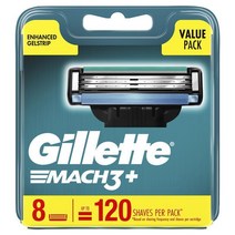 질레트 Gillette 매치 3+ 카트리지 면도기 면도날 8팩