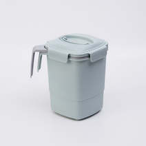 [JAJU/자주] 이중 손잡이 밀폐형 음식물 쓰레기통 4L, FR, 화이트