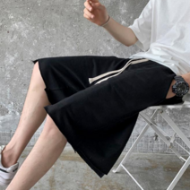 [최저가]남성 츄리닝 와이드 언발커팅 트레이닝 반바지 2color