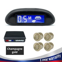 자동차 전방 감지 센서 주차 키트 Parktronic LCD 디스플레이 백라이트 역방향 백업 레이더 모니터 시스템 4 22mm 12V 8 색 597EA 3, 05 Champagne Gold