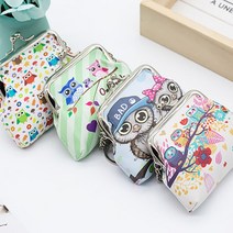 부엉이 동전지갑 똑딱이 파우치