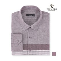 인디안 TREMOLO 핑크 한기장 가로 가슴배색 원포인트 남방_TRNNLWF8526