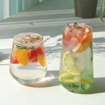 항아리 플리츠 내열 유리잔 4종 921406EA, 이든 커브025_내열유리잔 420ml, 본상품선택
