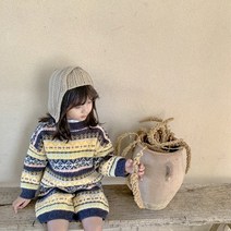 남아 여아 니트 상하복 겨울 유아 북유럽풍 상하세트