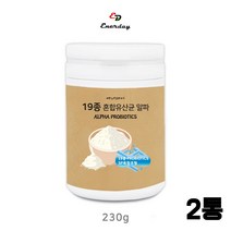 19종 혼합 복합 생 유산균 멀티 특허 코팅 포스트바이오틱스 프로 프리 신 바이오틱스 프락토올리고당 유익균 락토바실러스 가세리 루테리 대용량 분말 가루 파우더 통 국내산, 2통, 1