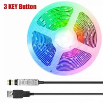 스마트 조명 5050 LED 스트립 라이트 블루투스 원격 제어 거실 TV 배경 빛나는 다이오드 RGB Fita 리본 램, 01 2835 RGB_01 1m, 01 3 Key Control