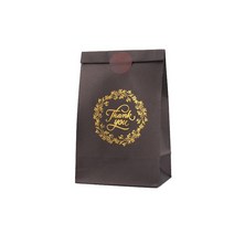 10 PCS 크래프트 종이 선물 가방 캔디 쿠키 크래프트 종이 가방 선물 포장 웨딩 홈 파티 생일 선물 포장 고양이 패턴, 블랙 감사합니다