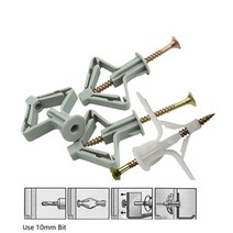 앙카볼트 100pcs 플라스틱 토글 앵커 m4 나사 커튼 석고 보드 중공 벽 파이프 플러그 항공기 확장 앵커 액세서리 94, 항공기 유형