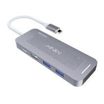 MINIX M.2 SSD 스토리지 어댑터 알루미늄 USB-C 멀티포트 허브 HDMI [4K @ 30Hz] USB 3.0 2개 및 전원 공급 공급 애플 맥북과 호환. (120, 120GB