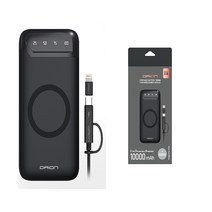 데코하우스17 휴대용 보조 대용량 여행용 배터리, 블랙, 10000mAh