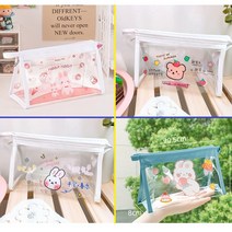 PVC 투명파우치 20X12 지퍼팩 양치파우치, 세마리토끼