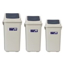 에이스휴지통 사각휴지통 30L 40L 50L 업소용 사무실 쓰레기통, 그레이, 대 (종량제50L)