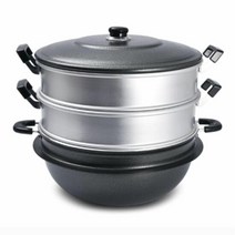3단 시루솥 찜솥 다용도 솥 36cm 대게찜기 해물찜기, 단품