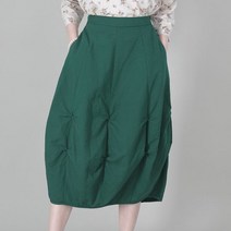애비뉴투지 엄마옷 보조개 꼬임 면 여성 봄 여름 가을 항아리 주머니 치마 스커트 S03332 50대 60대