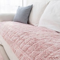 슈마켓 실비아 풀달 극세사 쇼파패드 65x240 핑크 자수 쟈가드 누비 방석 극세사 쿠션 의자 프릴 uahan6*4359905Pn, 본상품선택