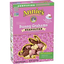 애니스 홈그로운 버니 베이크드 그레이엄 스낵 나폴리탄 딸기 바닐라 & 초콜릿, 4개, 213g