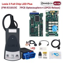 자동차 진단기 최신 자동차 리더 lexia 3 golden diagbox v9.91v9.96 선물 시트로엥푸조 라이트 lexia3 pp2000 obd2 인터페이스 진단, 지도를 가진 가득 차있는 칩