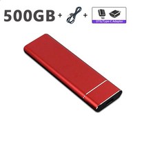 대용량 고속 외장 하드 디스크 USB 3.1 C타입 모바일 저장 정품 브랜드 30TB 26TB 18TB 10TB 4TB 2TB, 01. 500GB Red