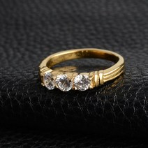 아쿠아마린반지 3월 탄생석 별자리 반지 스테인레스 스틸 유행 지르콘 실버 컬러 자수정 아쿠아 마린 반지