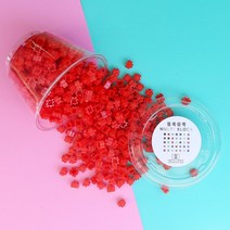 10mm 디폼 톡톡 멀티 블럭 대용량세트 도안 130여종, 10mm 리필 300개(로즈레드)