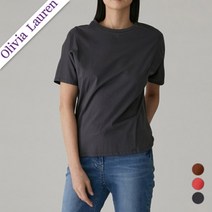 인디안 [올리비아로렌] 루드핏 솔리드 반팔 티셔츠 VOBASXM3381