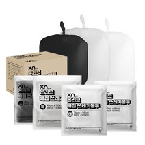 [온리브] 친환경 재활용 배접 소 / 중 / 대 / 특대 리필 쓰레기 비닐봉투, 중 (60L) 50매, 백색