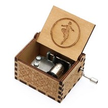 크리스마스 오르골 스노우볼 엔틱 골동품 조각 저장 상자 나무 손으로 크랭크 기계 생일, AVt04