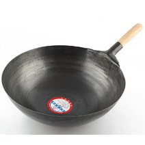 장미표 업소용 무쇠웍 나무손잡이 40cm (2.0T), 1개