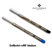 [DIPLOMAT] 디플로매트 Ballpoint Rifill/ Medium(블랙 블루), 블루