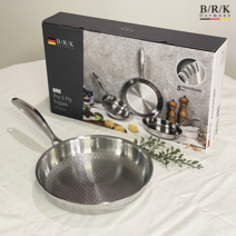 독일 BRK 엠보싱 스텐 후라이팬 프로 통5중 인덕션용 프라이팬, 28cm