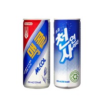 천연사이다 250ml x 30캔 + 맥콜 250ml x 30캔 총 60캔, 60개
