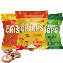 미국직구 데일리 굿 표고버섯 크립스 - 3팩 버섯칩 맛 말린 표고버섯 글루텐 프리 버섯 스낵 오리지널 와사비 멕시코 칠리 맛 비건 푸드 0.2파운드, 상세참조, 수량