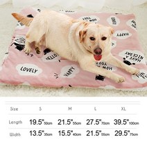 펫러그 강아지 고양이 러그겨울용 따뜻한 개 고양이 매트 패션 격자 무늬 두꺼운 침대 소형견/중형견/대형, 03 071 Pink_01 S