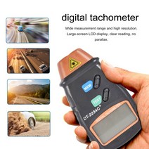 Digital Tachometer Non Contact Instant Read LCD Display RPM Meter Measurement Speed Meter Tester DT2, 한개옵션0