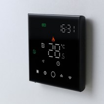 스마트 온도 제어 시스템 wifi 조절기 16a 5a smart touch warm floor temperature controller 전기 바닥 난방 가스 보일러 tuya, 와이파이 블랙 GB, 24v