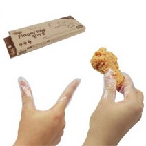 8마켓 손가락 위생장갑 비닐장갑 핑거냅 치킨장갑 핑거넵, 500매