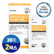 글루타치온 필름 어린 콜라겐 엘라스틴 히알루론산 밀크씨슬 밀크세라마이드 구강용해필름, 2개, 30매