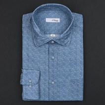 듀퐁셔츠 SE2SM12LS710SGE 비지니스 라인 밑단 일자 여름용 프린팅 긴팔 캐주얼 일반핏 셔츠