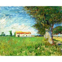 세계명화 세계명화 반 고흐 밀밭의 농가 명화 중형, 단일옵션