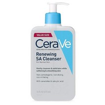CeraVe SA 클렌저 237 살리실산 히알루론산 함유 각질 제거 세라비, 16 Fl Oz (Pack of 1)